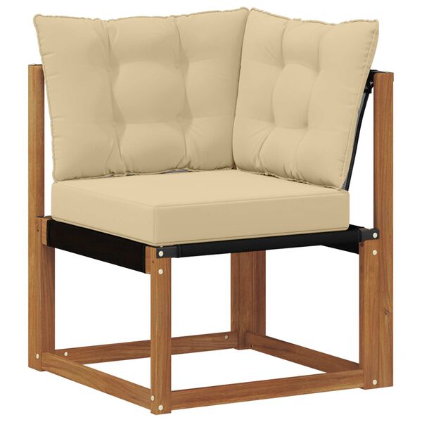 vidaXL Set di divani da esterno con cuscino 8 pcs Naturale e Beige