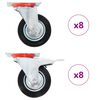 vidaXL Ruote Girevoli 16 pz 100 mm