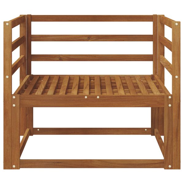 vidaXL Divano centrale per esterno Legno di Acacia Massello Naturale