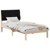 vidaXL Letto con Testiera Rivestita con testiera Marrone 90 x 200 cm