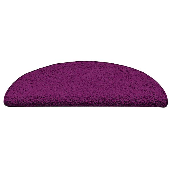 vidaXL Tappetini per scale 30 pz 56x17x3 cm rosa semicircolari