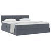 vidaXL Letto con Contenitore Grigio scuro 180 x 200 cm Velluto