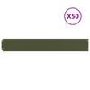 vidaXL Bordura per Prato 50 pz 15 x 103 cm Acciaio Verde Oliva