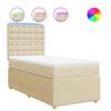 vidaXL Giroletto a Molle con Materasso Crema 80x200 cm inTessuto