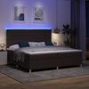 vidaXL Letto a Sorgente LED Marrone Scuro 200 x 200 cm Tessuto