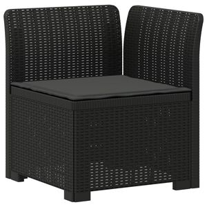 vidaXL Divano da Giardino a 1 Posto con Cuscino Aspetto Rattan PP