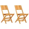 vidaXL Sedie pieghevoli 2 pezzi 47x61x90 cm Legno massello di teak