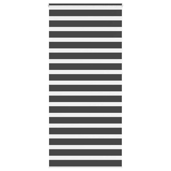 vidaXL Tenda a Rullo Zebra Nero Larghezza Tessuto 95,9 cm Poliestere