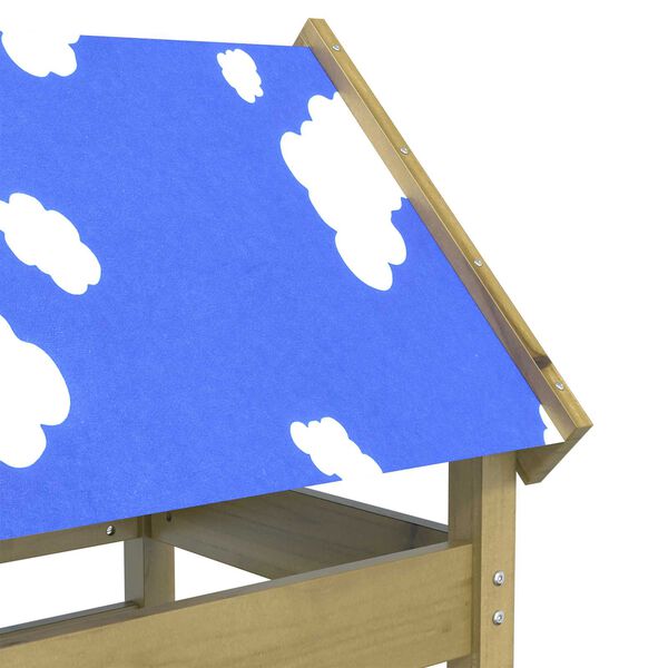 vidaXL Torre da Gioco Marrone Legno Impregnato Solido