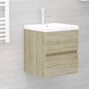 vidaXL Set Mobili da Bagno Rovere Sonoma in Legno Multistrato