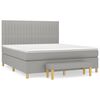 vidaXL Giroletto a Molle con Materasso Grigio Chiaro180x200 cm Tessuto