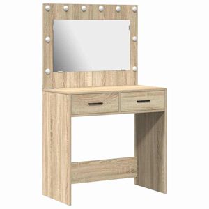 vidaXL Tavolo da Trucco con cassetto Rovere Sonoma 78,5 x 41 x 135 cm