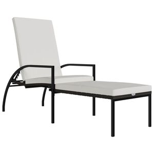 vidaXL Lettino Prendisole con Poggiapiedi in Rattan PE Marrone