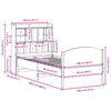 vidaXL Letto Libreria senza Materasso 100x200 cm in Legno di Pino