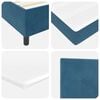 vidaXL Letto a molle con materasso Blu Scuro 200 x 80 cm Poliestere