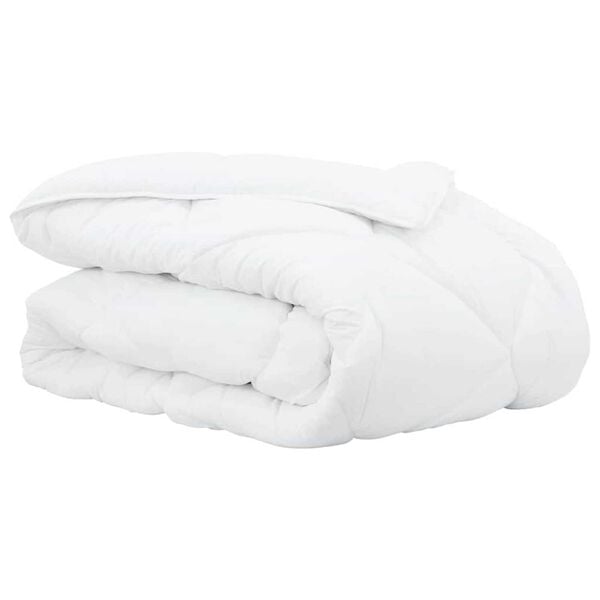 vidaXL Trapunte & Duvet Bianco 240 x 200 cm Microfibra