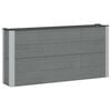 vidaXL Letto rialzato da giardino Grigio 150 x 30 x 72 cm alluminio