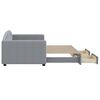 vidaXL Divano Letto Estraibile Cassetti Grigio Chiaro 90x200cm Tessuto