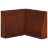 vidaXL Muro di contenimento 50 x 50 x 50 cm Acciaio Corten Ruggine