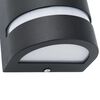 vidaXL Lampade da Parete da Esterno 2 pz 35 W Nere Semicircolari