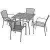 vidaXL Set da Pranzo da Giardino 5 pz in Acciaio Antracite