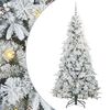 vidaXL Albero di Natale Artificiale con Rami Pieghevoli Bianco 210 cm