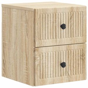 vidaXL Mobiletto da notte a muro Rovere Sonoma 33 x 34,5 x 40 cm