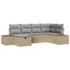 vidaXL Set Divano da Giardino Beige polyrattan