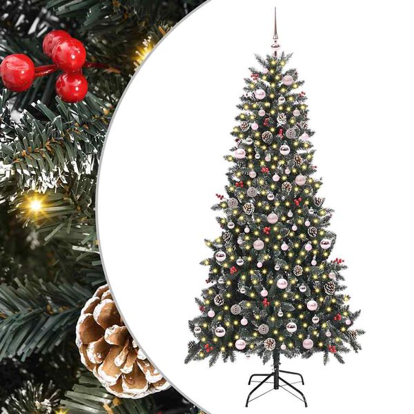 vidaXL Albero di Natale artificiale con 300 LED Verde 240 cm