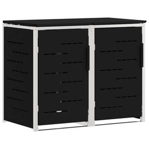 vidaXL Stoccaggio contenitore a ruote for 2 Bins 240L Acciaio Inox