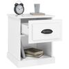 vidaXL Comodini 2 pz Bianco Lucido 39x39x47,5 cm in Legno Multistrato