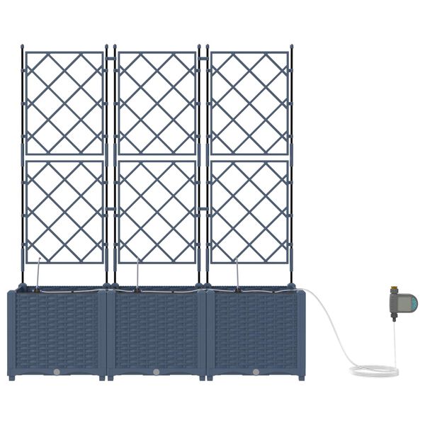 vidaXL Vaso da giardino Grigio 120 x 120 x 142 cm Acciaio