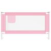 vidaXL Sponda Letto di Sicurezza per Bambini Rosa 150x25 cm Tessuto