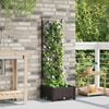 vidaXL Vaso da Giardino con Trellis Grigio 40 x 40 x 125.5 cm PP