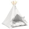 vidaXL Tenda per animali con cuscino Bianco 40 x 40 x 50 cm Poliestere