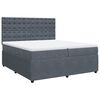 vidaXL Giroletto a Molle con Materasso Grigio Scuro 200x200 cm Velluto