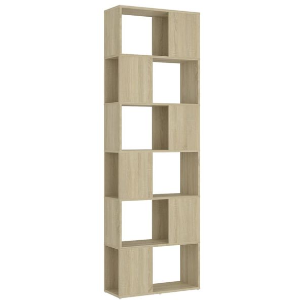 vidaXL Libreria/Divisorio Rovere Sonoma 60x24x186 cm in Truciolato