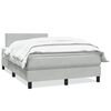 vidaXL Giroletto a Molle con Materasso Grigio Chiaro 120x210cm Velluto