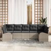 vidaXL Set Divano da Giardino con cuscino 7 pcs Grigio chiaro