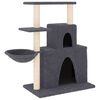 vidaXL Albero per Gatti con Tiragraffi in Sisal Grigio Scuro 83 cm