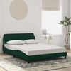vidaXL Letto con Materasso Dover Verde Scuro 120x200 cm in Velluto