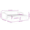 vidaXL Divano Letto Estraibile Materassi Grigio Chiaro 100x200 Tessuto