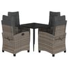 vidaXL Set da Pranzo da Giardino 5 pz con Cuscini in Polyrattan Grigio