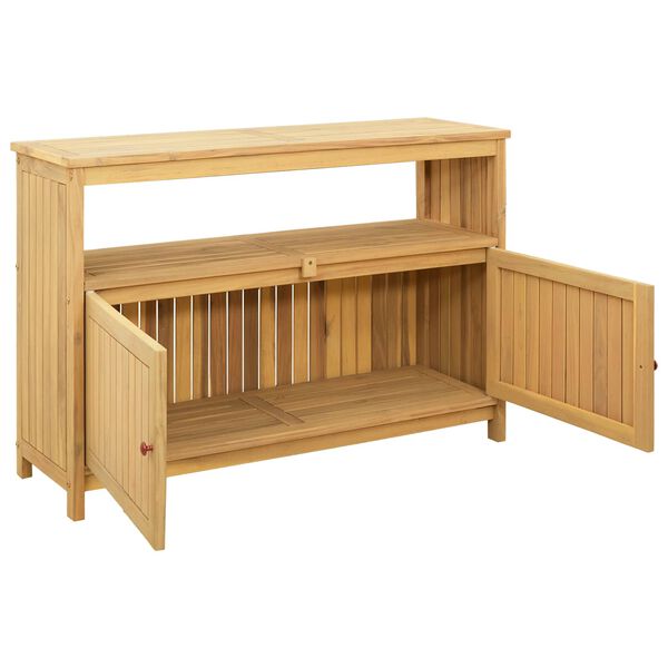 vidaXL Tavolo Consolle da Giardino 110x35x75 cm Legno Massello Acacia