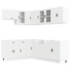 vidaXL Set Mobili da Cucina 11 pz Porto Bianchi Legno Multistrato