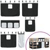 vidaXL Letto a Soppalco con Tende Bambini Bianco e Nero 90x200 cm Pino