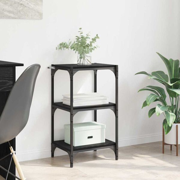 vidaXL Armadio per Libri Rovere nero 40 x 33 x 70,5 cm