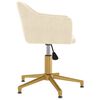 vidaXL Sedia da Pranzo Girevole Crema in Velluto