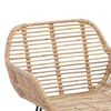 vidaXL Sedia da Bar 2 pcs Naturale 55 x 52 x 92 cm Rattan e Ferro