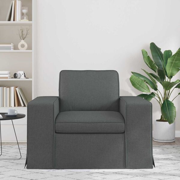 vidaXL Divano 60cm Grigio scuro Metallo